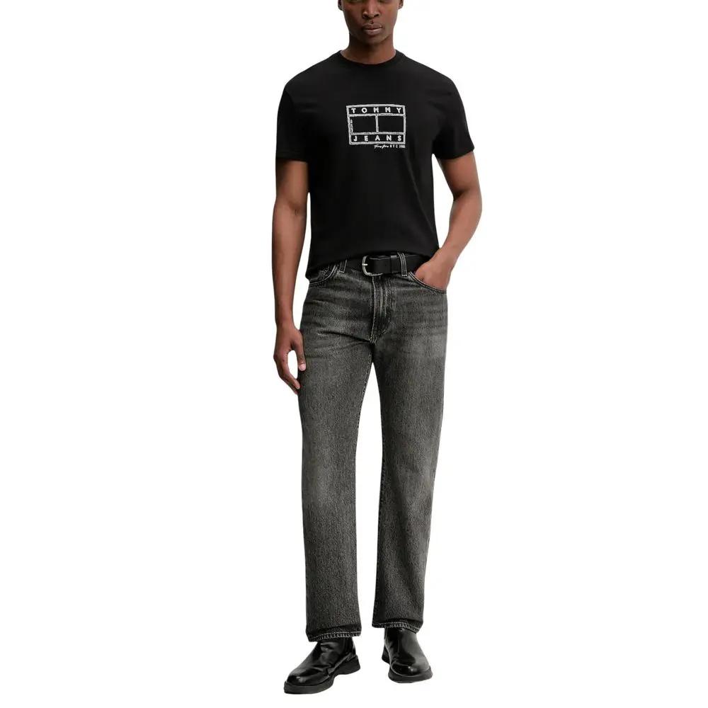 Tommy Hilfiger Jeans Tommy Hilfiger Jeans Black Recycled Cotton T-Shirt