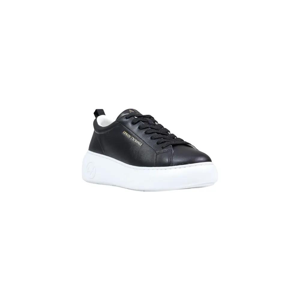 Armani Exchange Armani Exchange Black Leather Low Top Sneakers