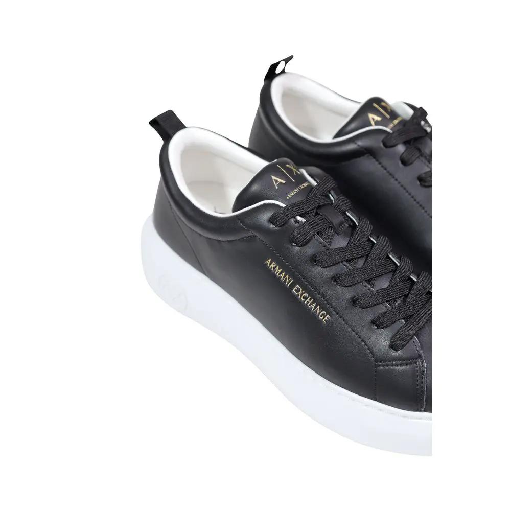 Armani Exchange Armani Exchange Black Leather Low Top Sneakers