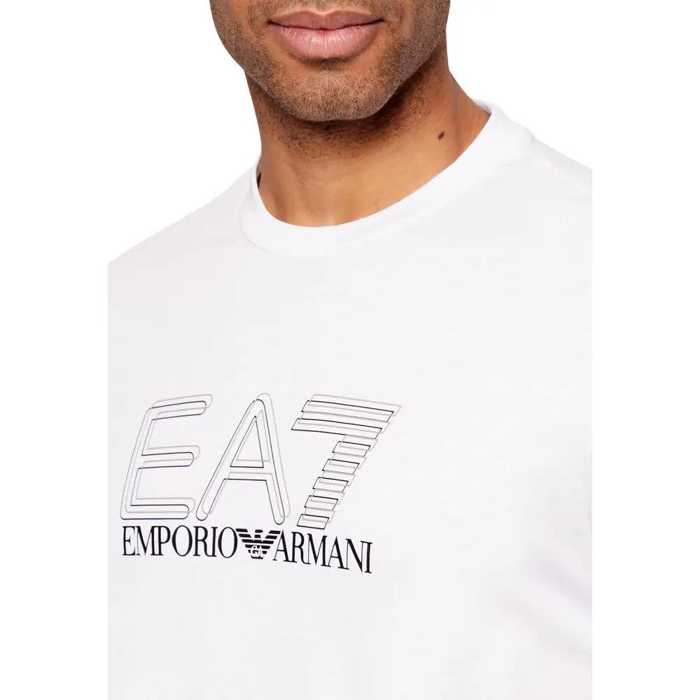 EA7 Emporio Armani White Cotton T-Shirt
