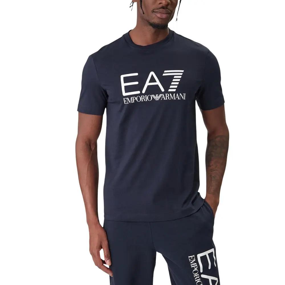 EA7 Emporio Armani EA7 Emporio Armani Blue Cotton T-Shirt