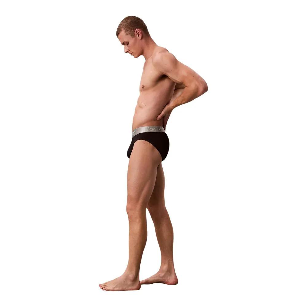 Slip Calvin Klein Underwear en polyester recyclé noir et blanc
