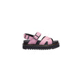 Sandales à plateforme en cuir rose Dr. Martens