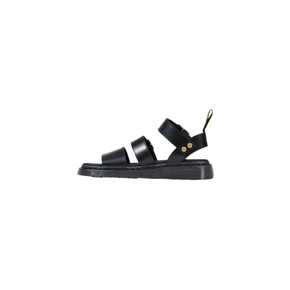 Dr. Martens Dr. Martens Black Leather Flat Sandals