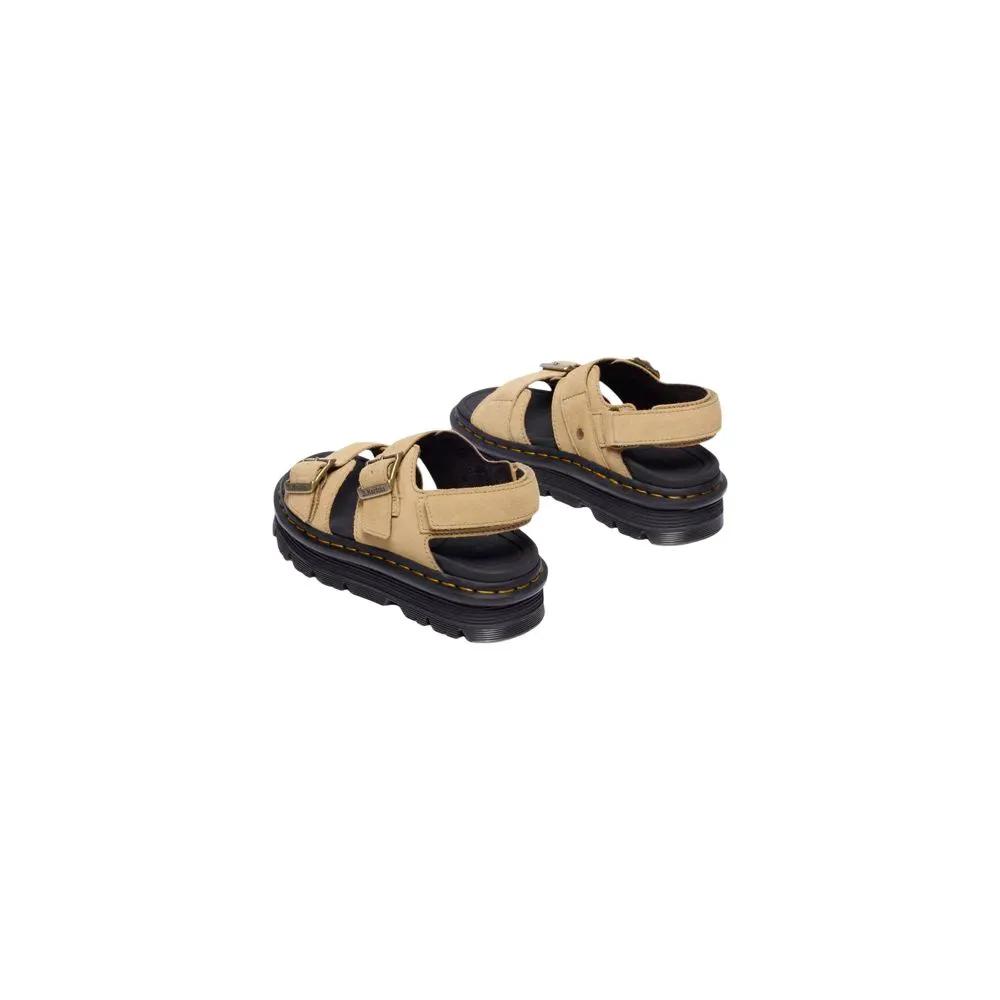 Dr. Martens Dr. Martens Beige Leather Platform Sandals
