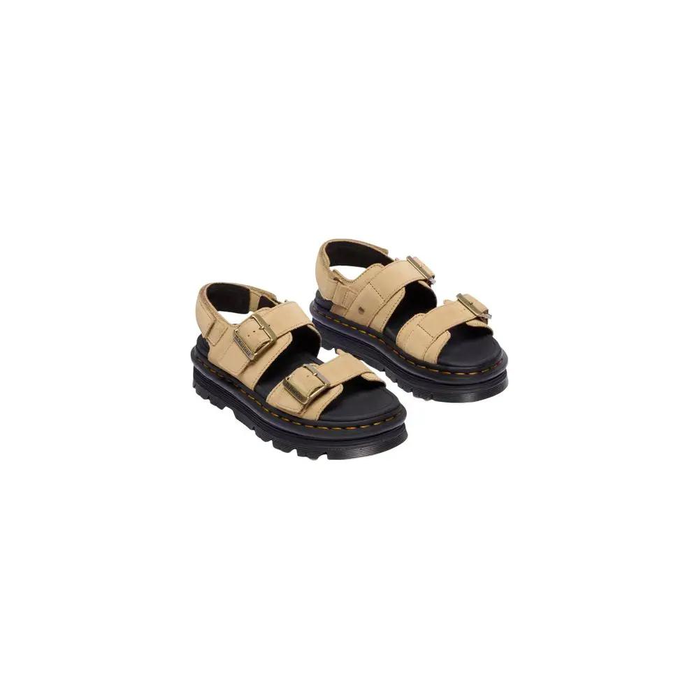 Dr. Martens Dr. Martens Beige Leather Platform Sandals