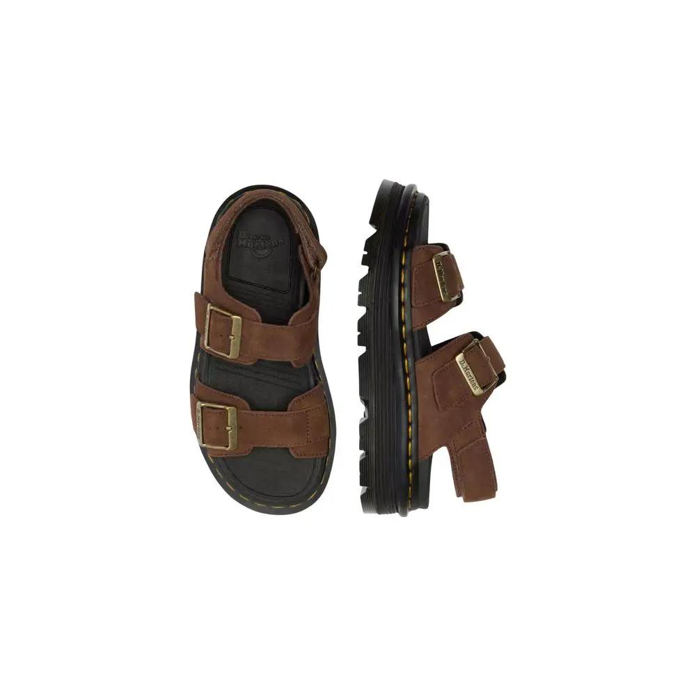 Dr. Martens Dr. Martens Brown Leather Platform Sandals