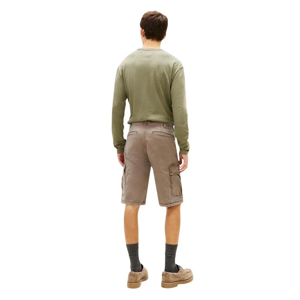 Tommy Hilfiger Jeans Beige Recycled Cotton Cargo Shorts