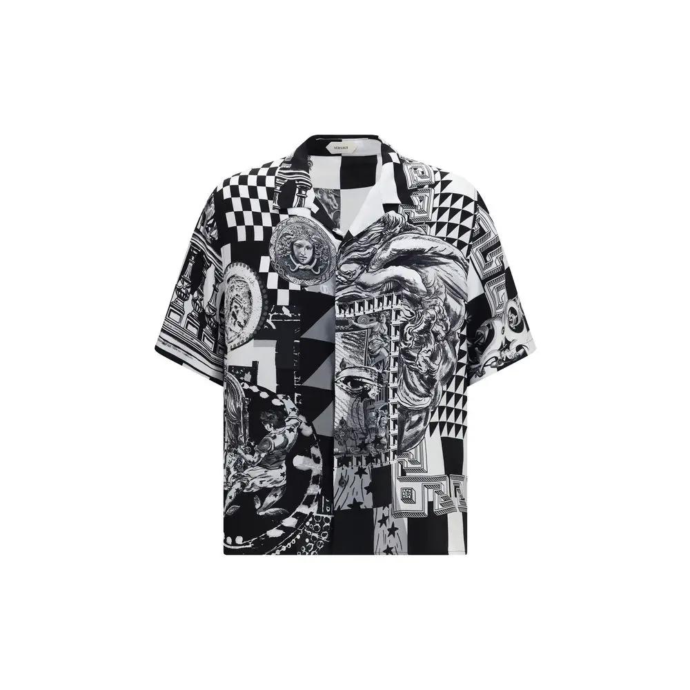 Versace Versace Black Silk Shortsleeve Shirt