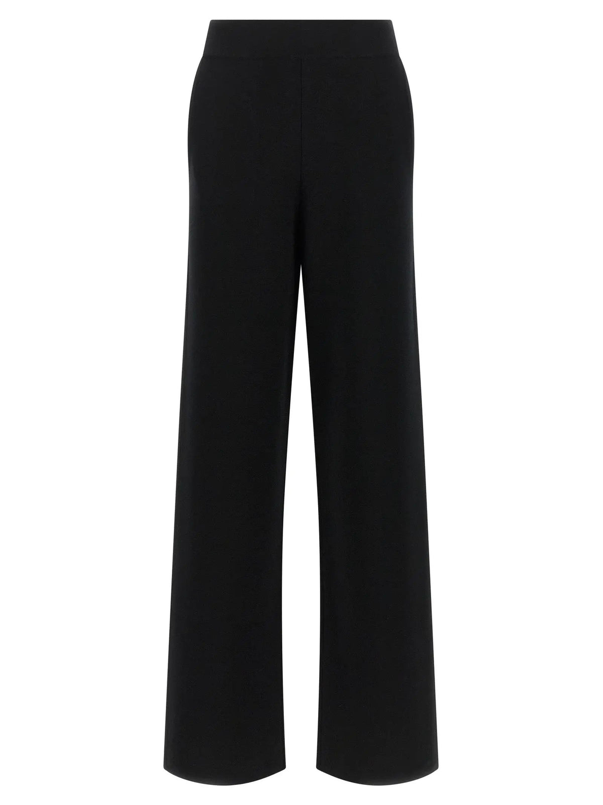 Pantalon décontracté en laine noire Max Mara