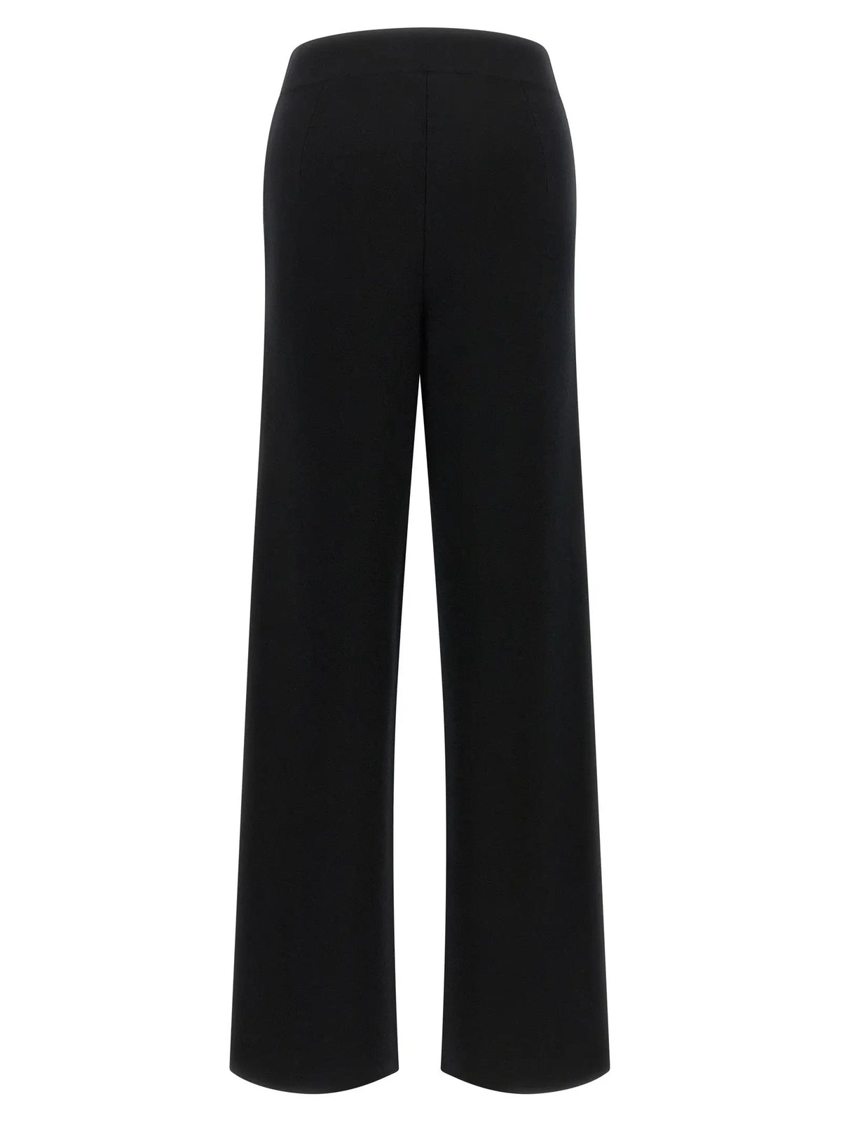 Pantalon décontracté en laine noire Max Mara