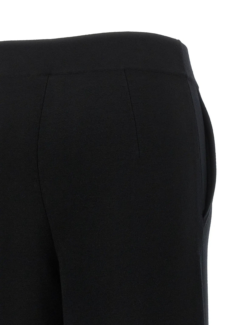 Pantalon décontracté en laine noire Max Mara