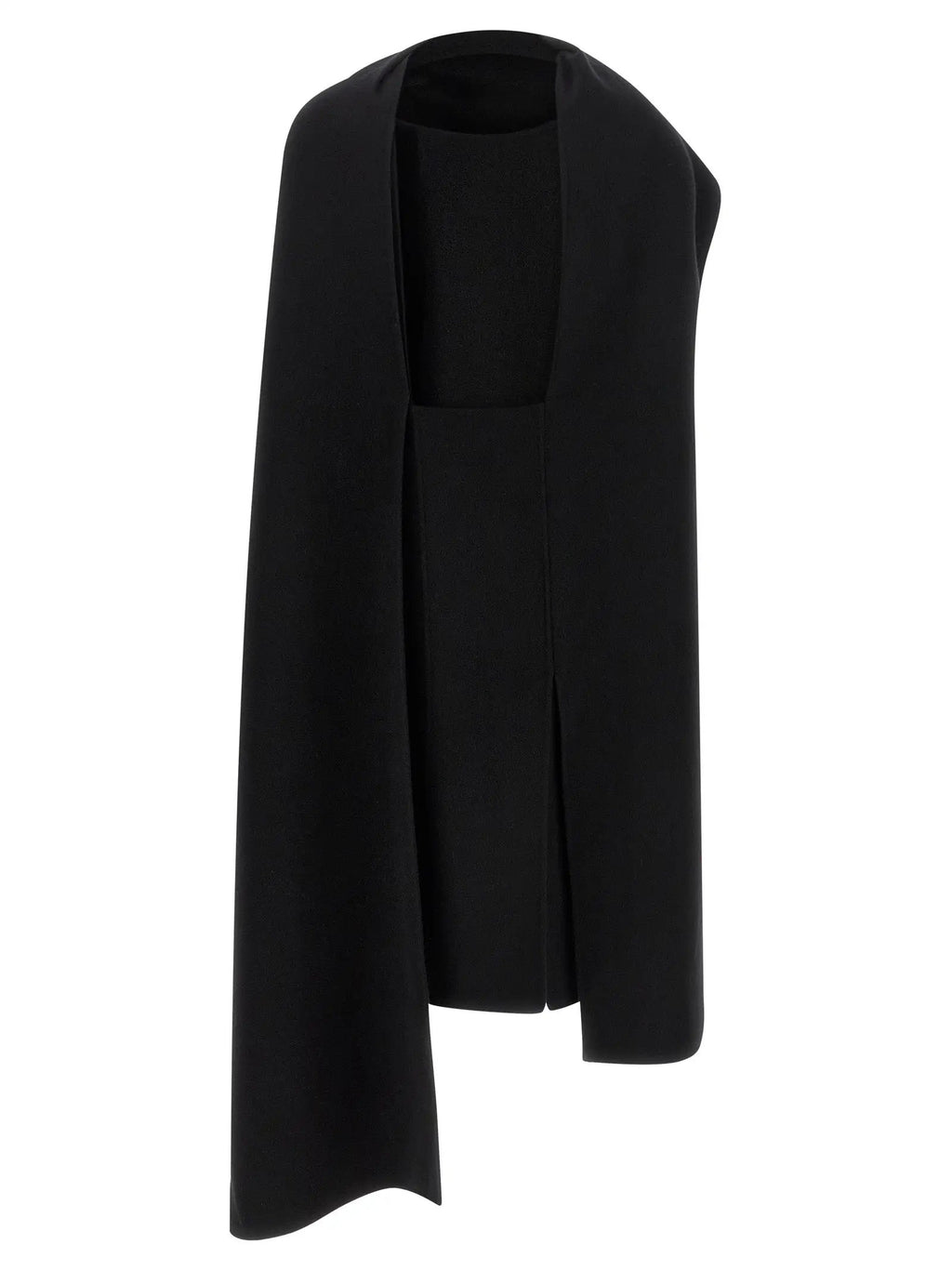 Robe midi Khaite en laine vierge noire