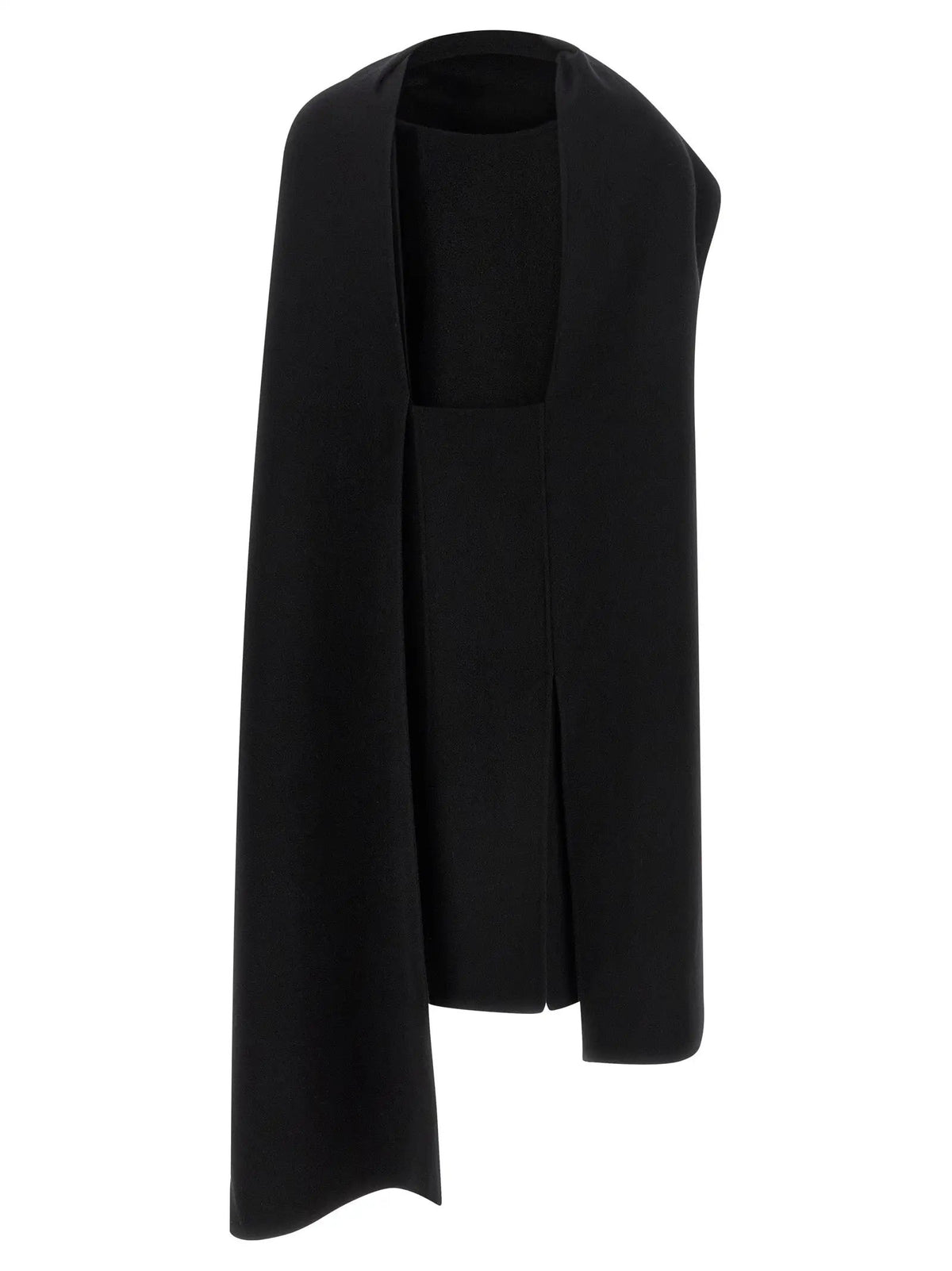 Robe midi Khaite en laine vierge noire