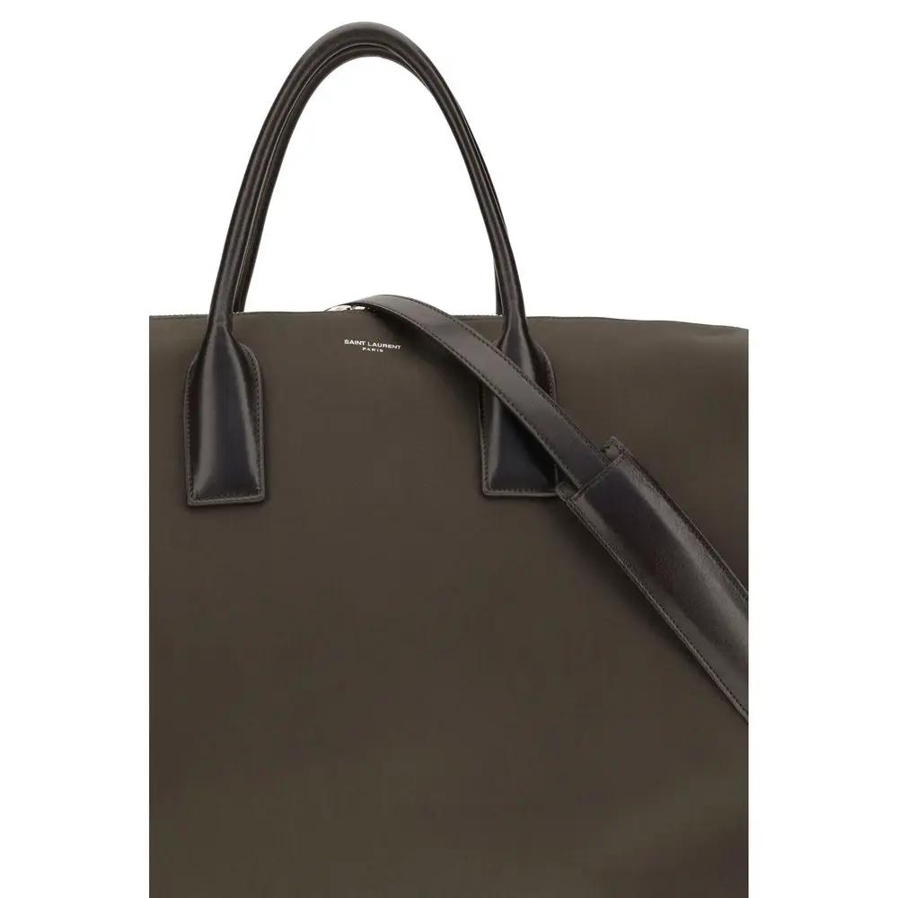 Sac à main Saint Laurent en cuir de veau marron Bos Taurus