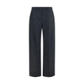 Pantalon de costume Khaite en laine grise Oves Aries