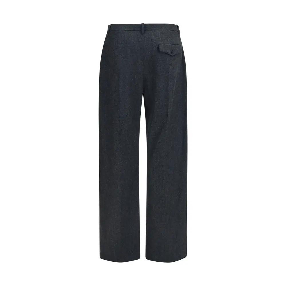 Pantalon de costume Khaite en laine grise Oves Aries