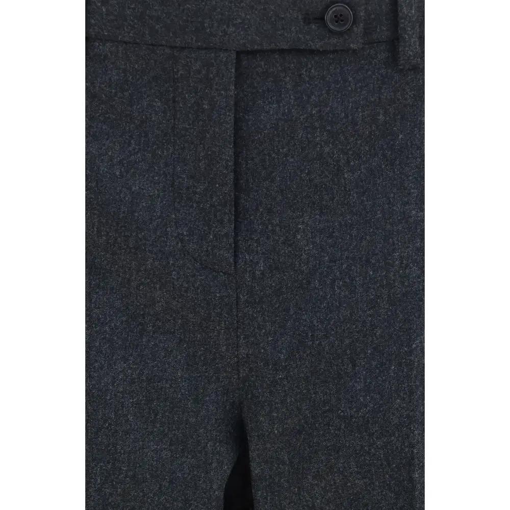 Pantalon de costume Khaite en laine grise Oves Aries