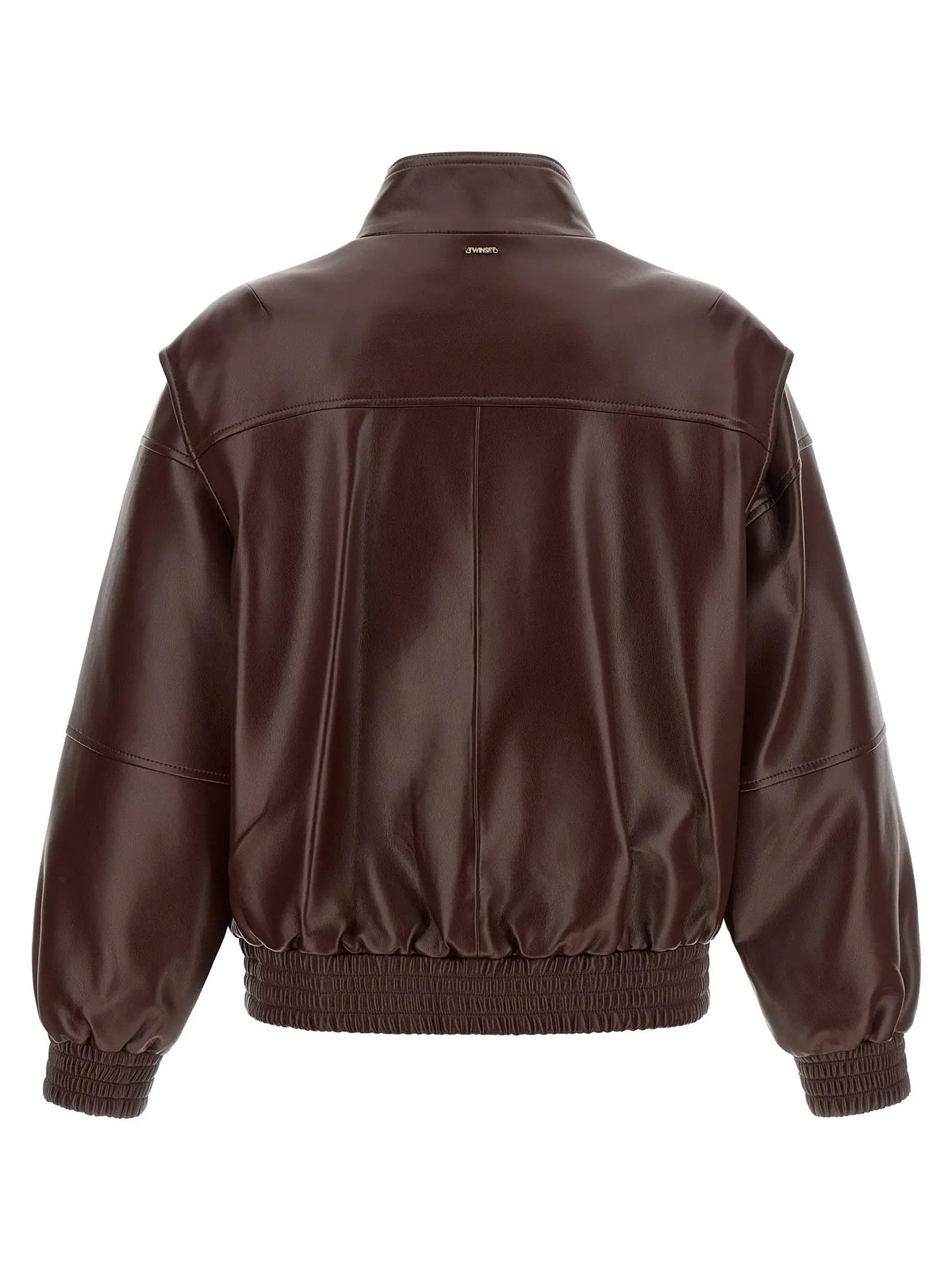 Blouson bomber marron effet cuir femme – Twinset