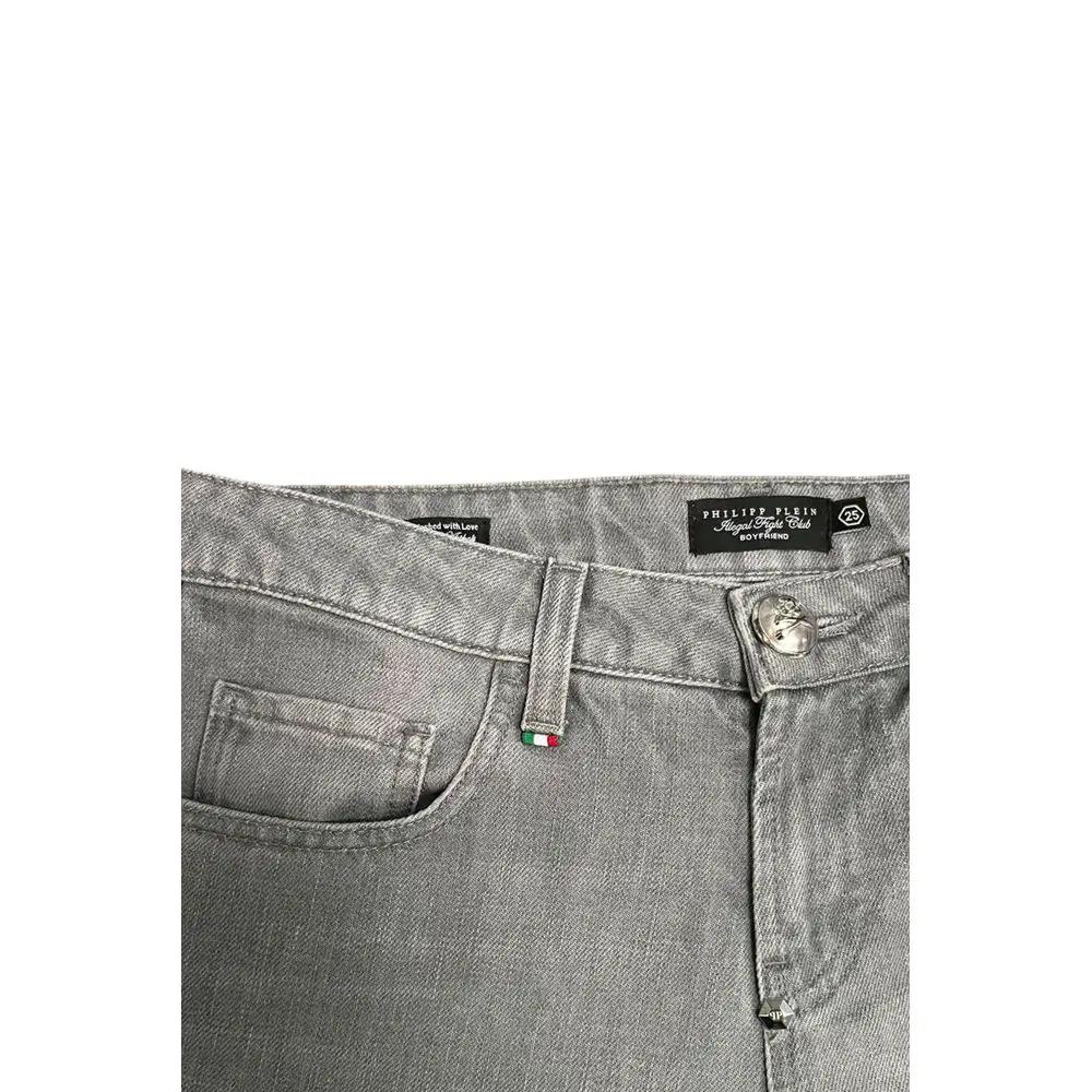 Philipp Plein Philipp Plein Grey Cotton Women's Jeans