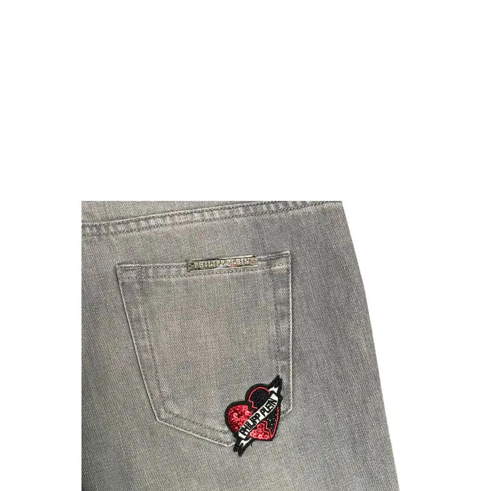 Philipp Plein Philipp Plein Grey Cotton Women's Jeans