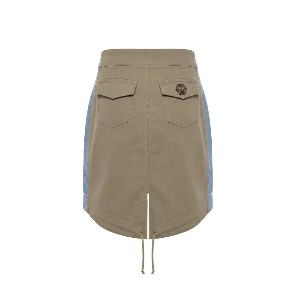 Philipp Plein Philipp Plein Blue Cotton Women Skirt
