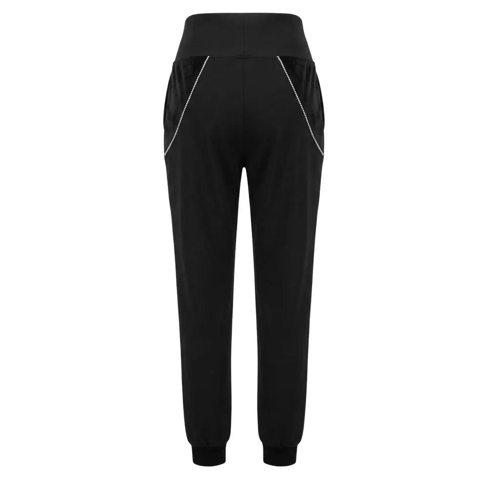 Pantalon de survêtement en coton noir pour femme Philipp Plein