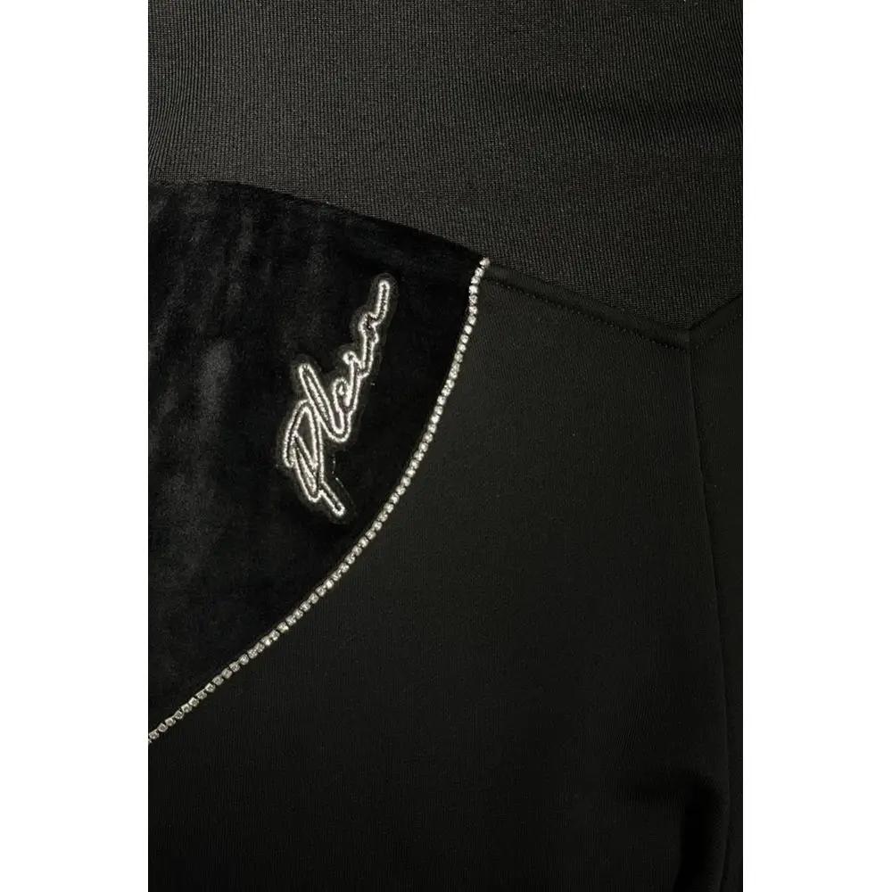 Pantalon de survêtement en coton noir pour femme Philipp Plein