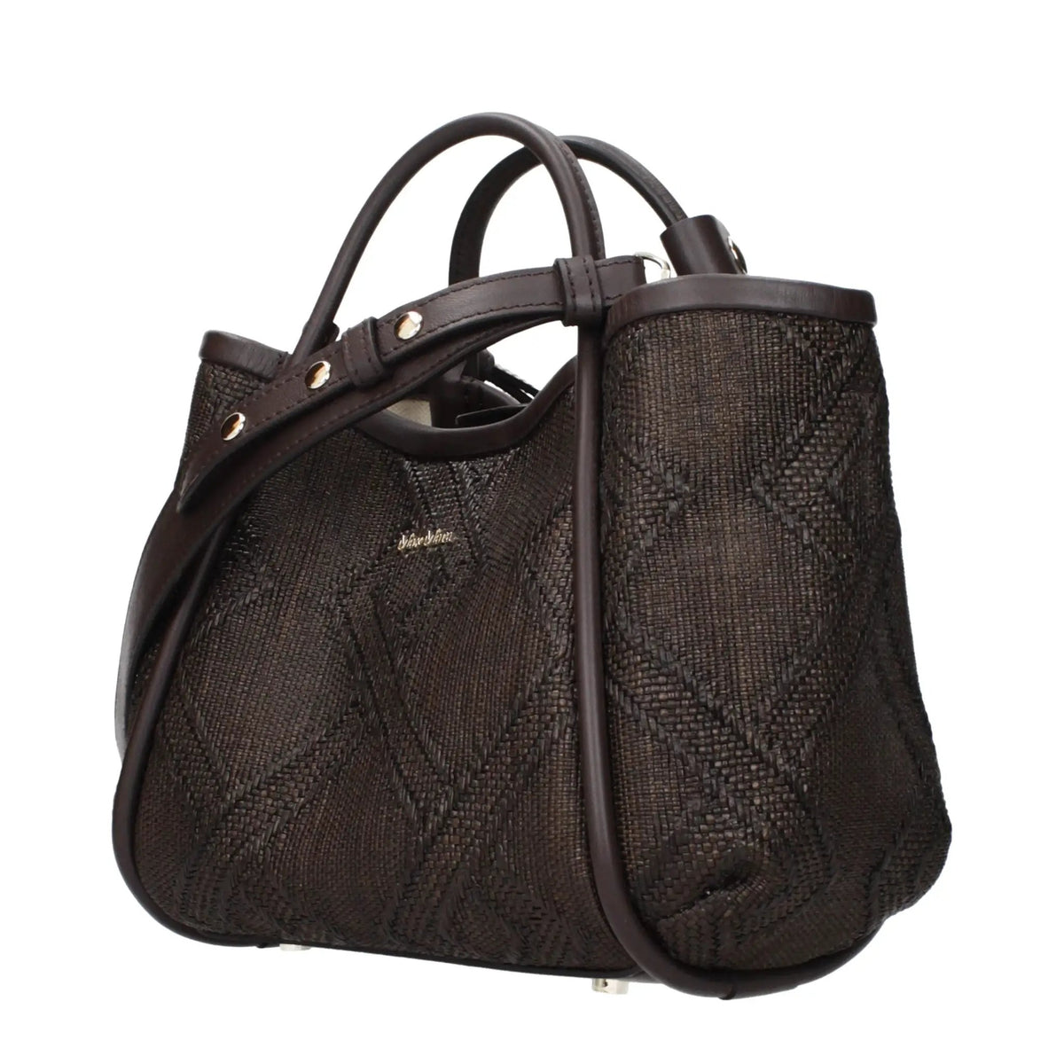 Sac à main Max Mara en raphia marron