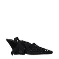 Sandales Jacquemus noires à enfiler en tissu