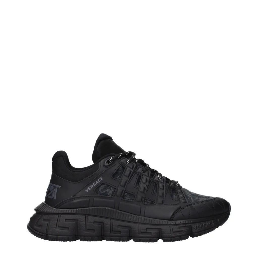Baskets de sport Versace en tissu noir