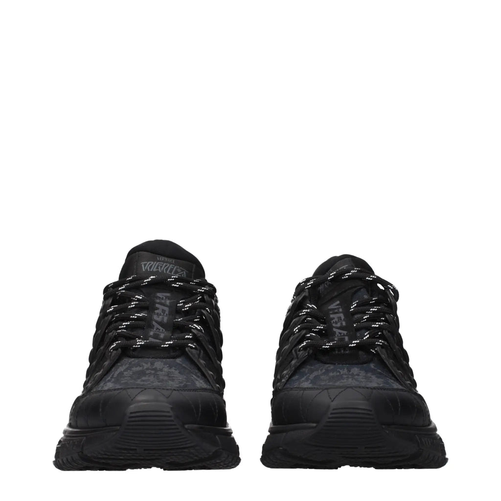 Baskets de sport Versace en tissu noir