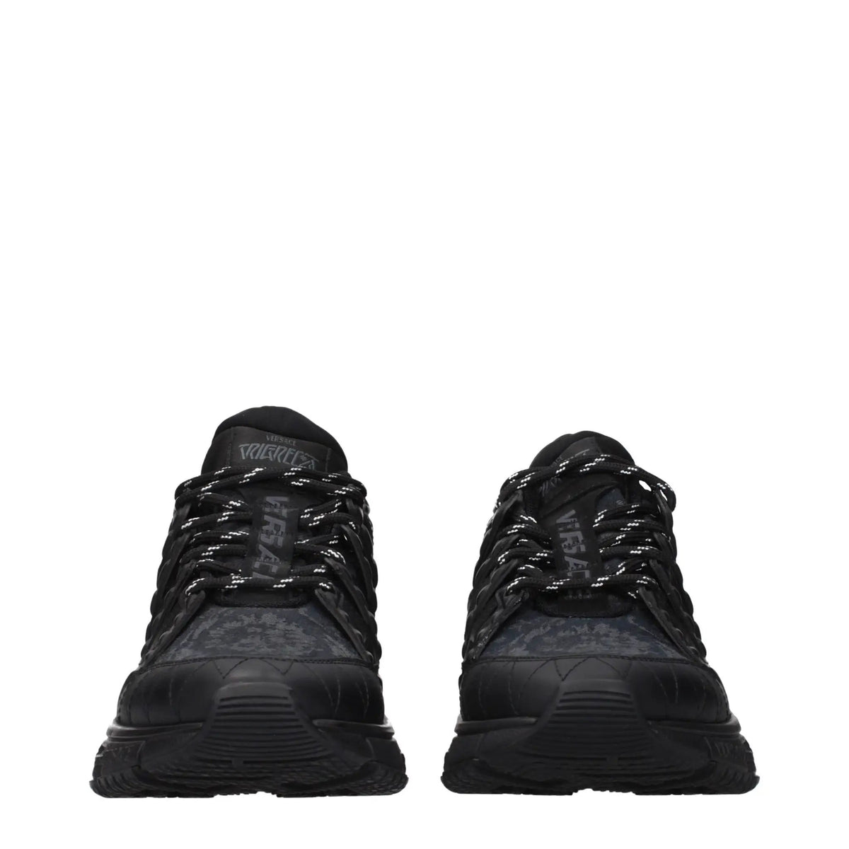 Versace Versace Black Fabric Athletic Sneakers