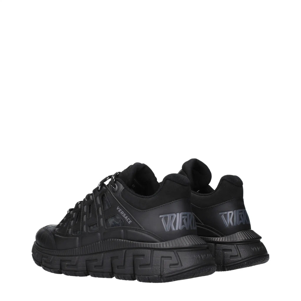 Baskets de sport Versace en tissu noir