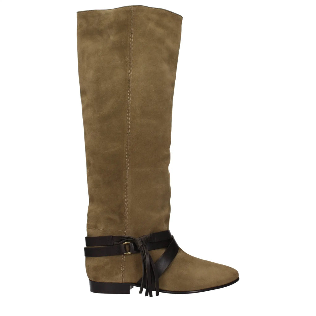 Isabel Marant Isabel Marant Green Leather Over The Knee