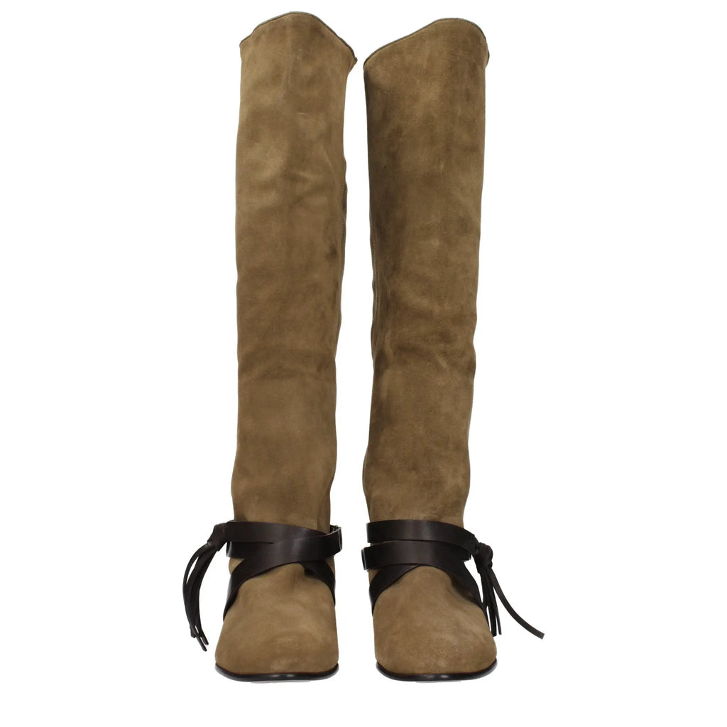 Isabel Marant Isabel Marant Green Leather Over The Knee