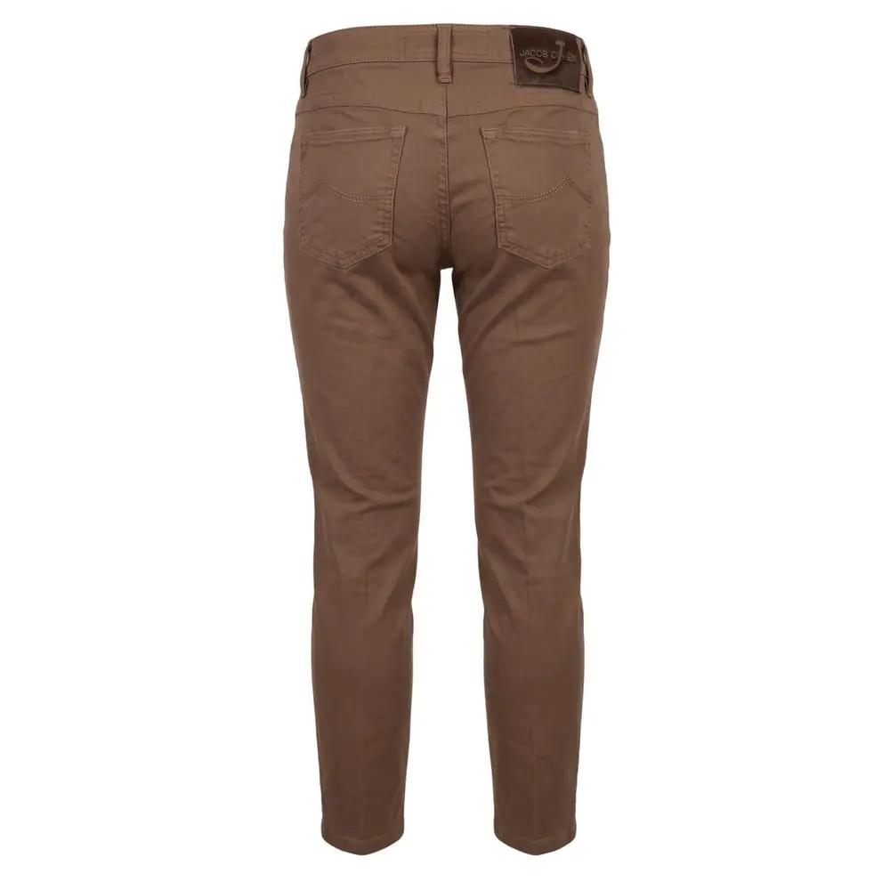Pantalon en coton marron Jacob Cohen pour femme