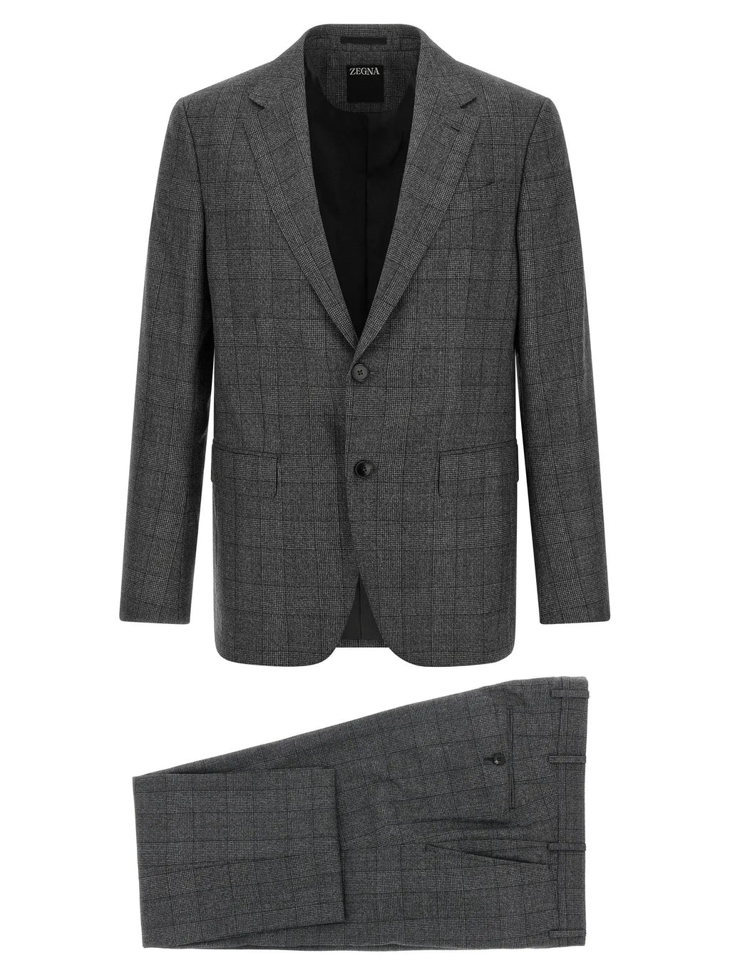 Costume deux pièces en laine grise ZEGNA