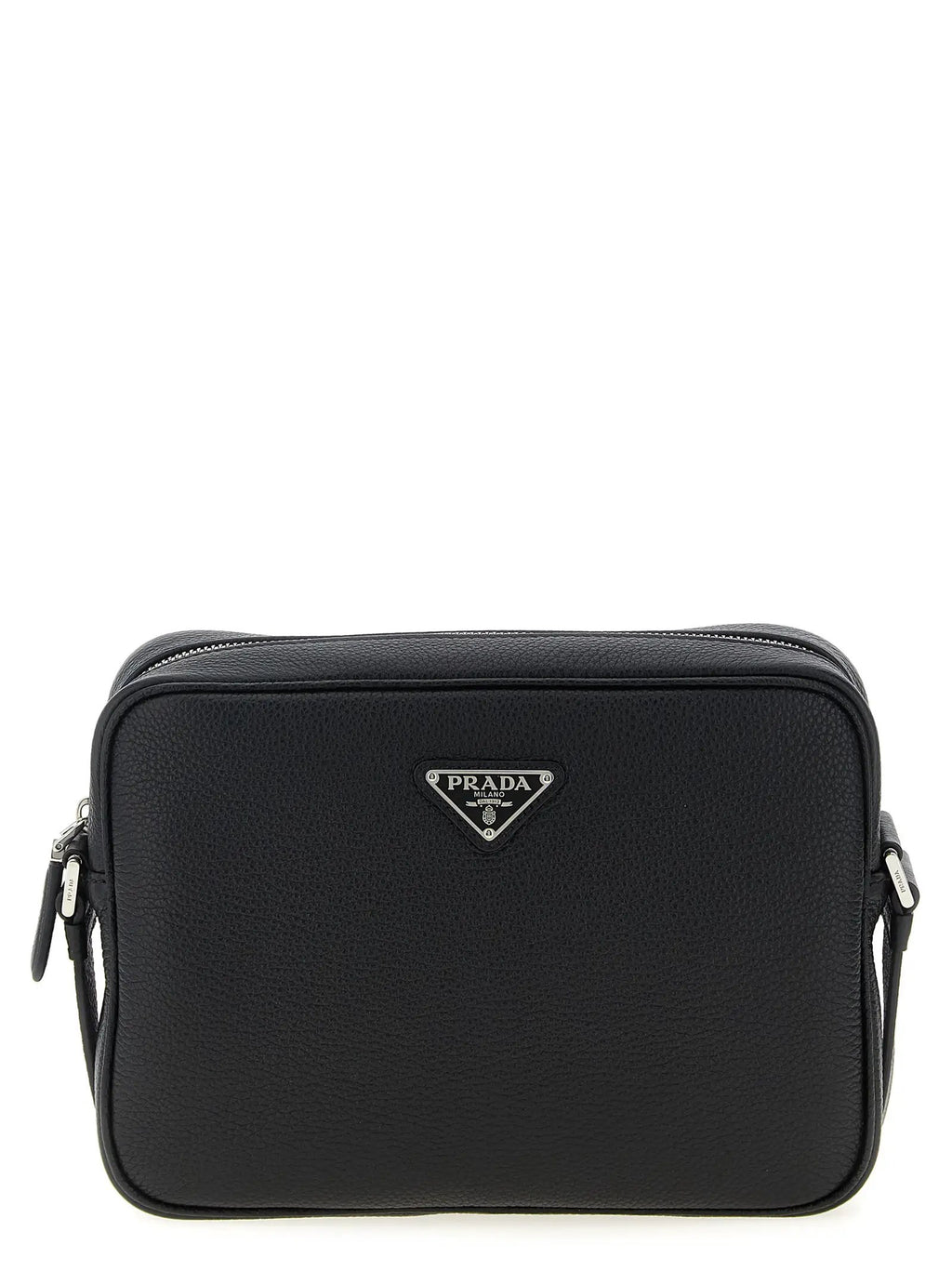 Sac bandoulière Prada en cuir de veau noir