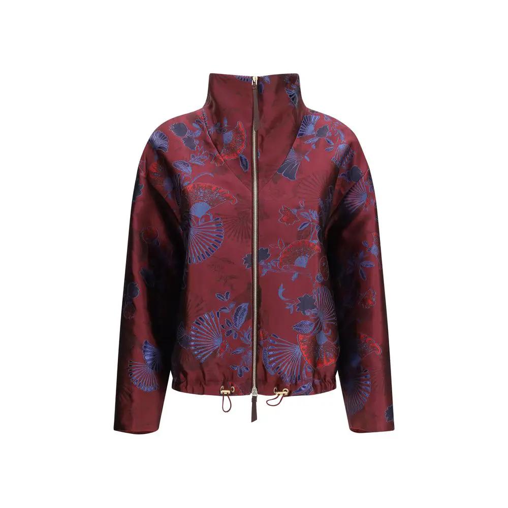 Veste longue Giorgio Armani en polyester bordeaux