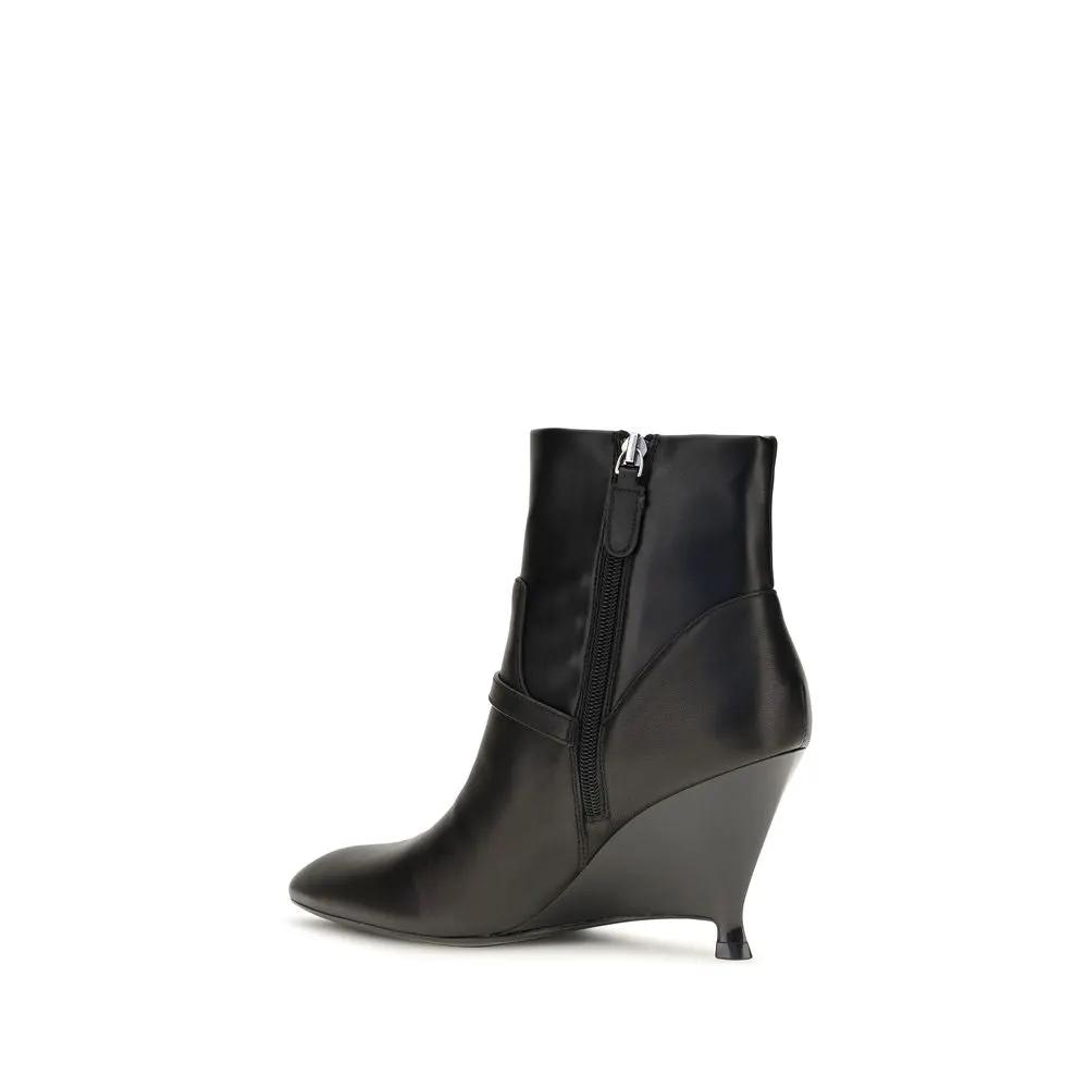 PINKO PINKO Black Calf Leather Bos Taurus Ankle Boots