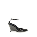 PINKO PINKO Black Calf Leather Bos Taurus Platform Pumps