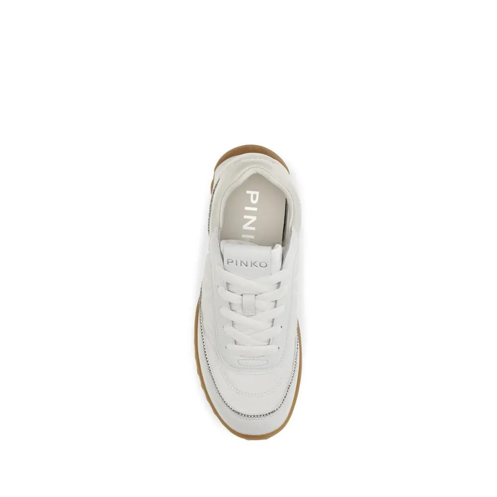 Baskets basses en tissu blanc PINKO