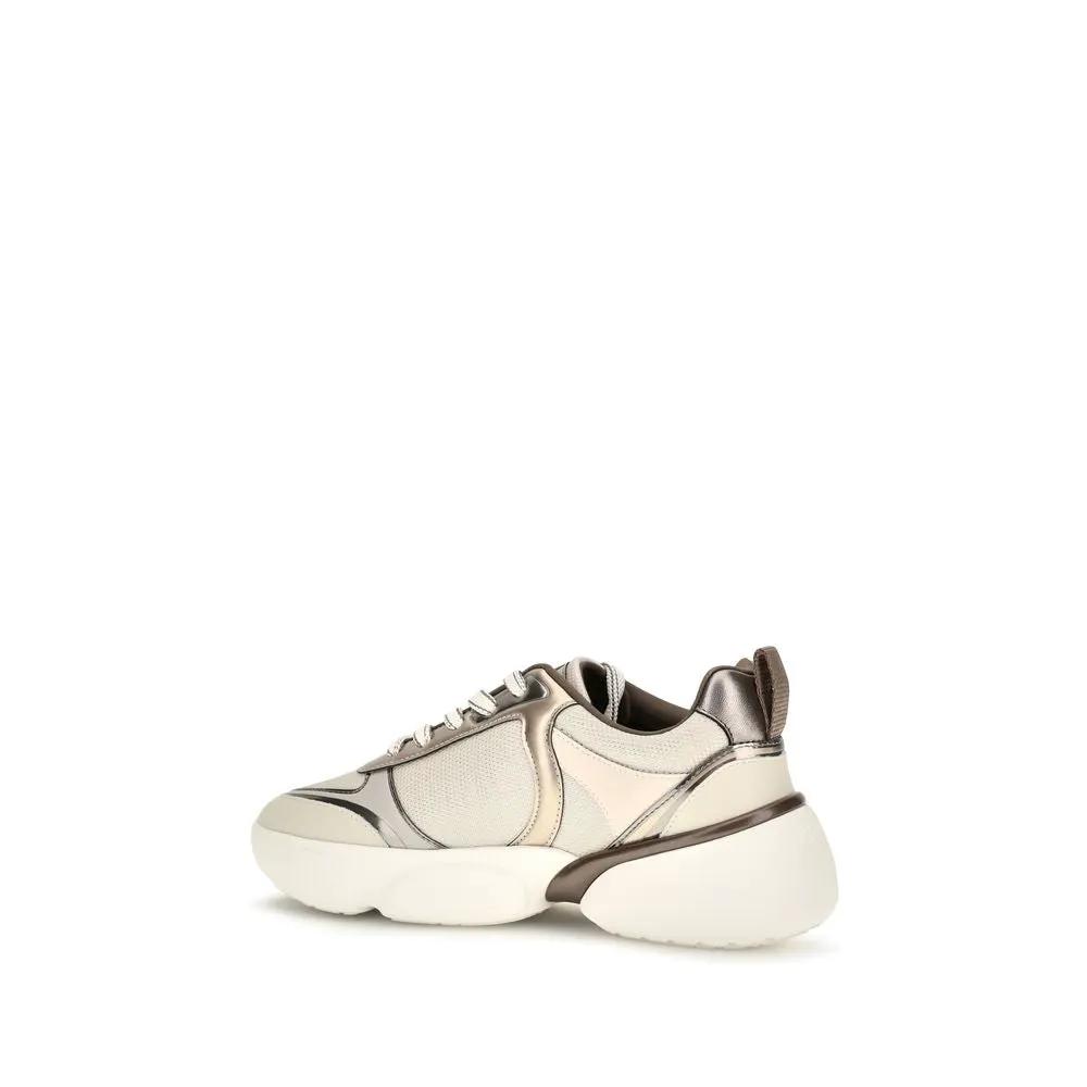 PINKO Baskets Chunky Beige Cuir de Veau Bos Taurus