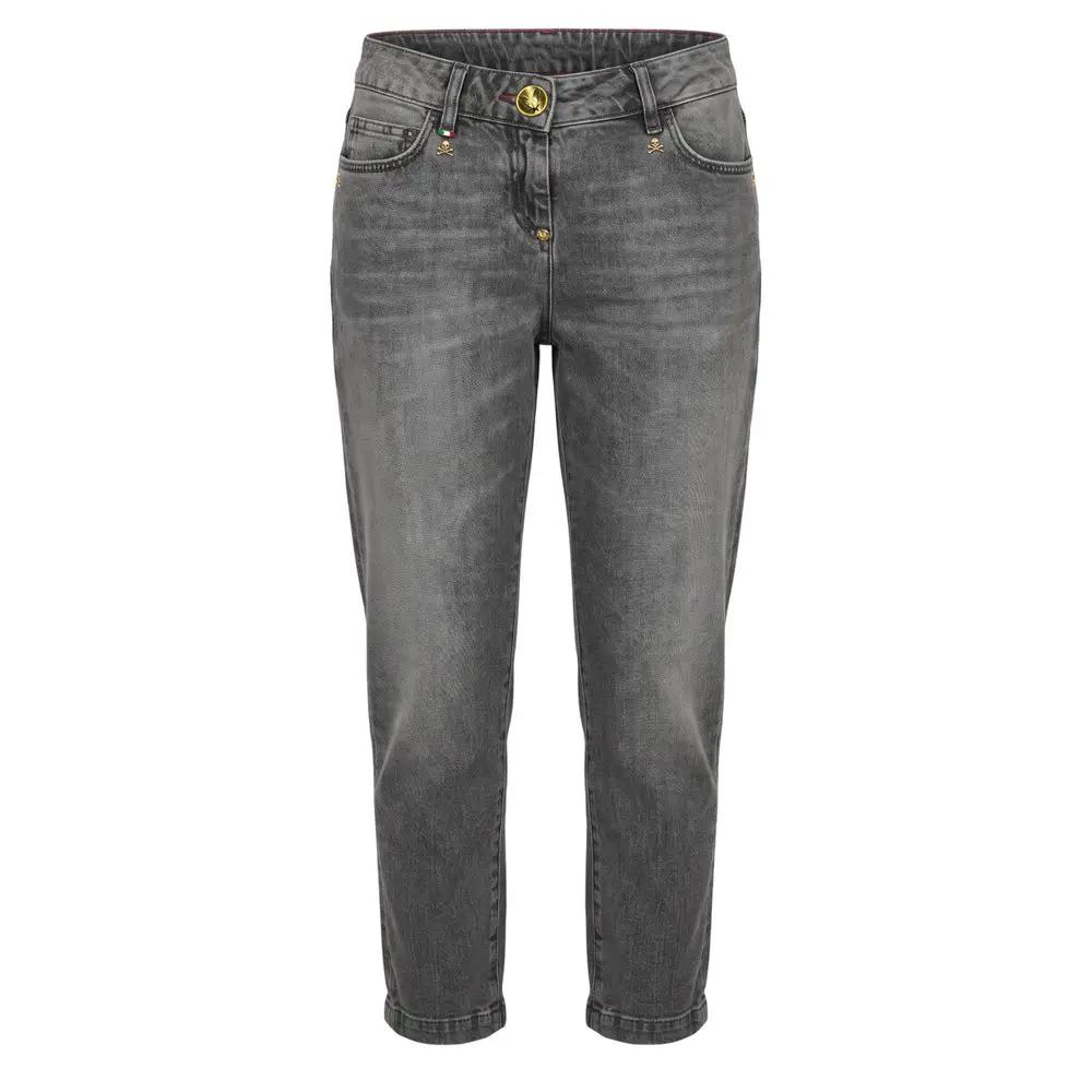 Philipp Plein Philipp Plein Grey Cotton Women Jeans