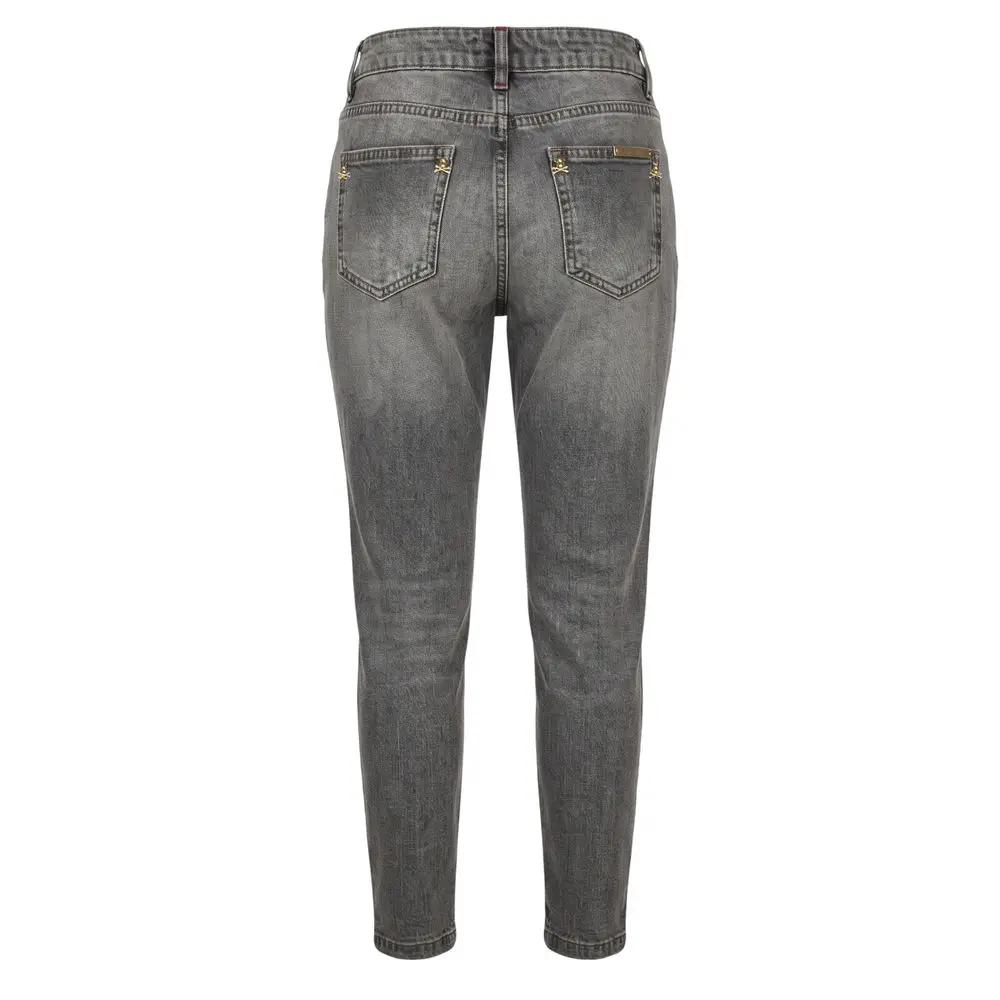 Philipp Plein Philipp Plein Grey Cotton Women Jeans
