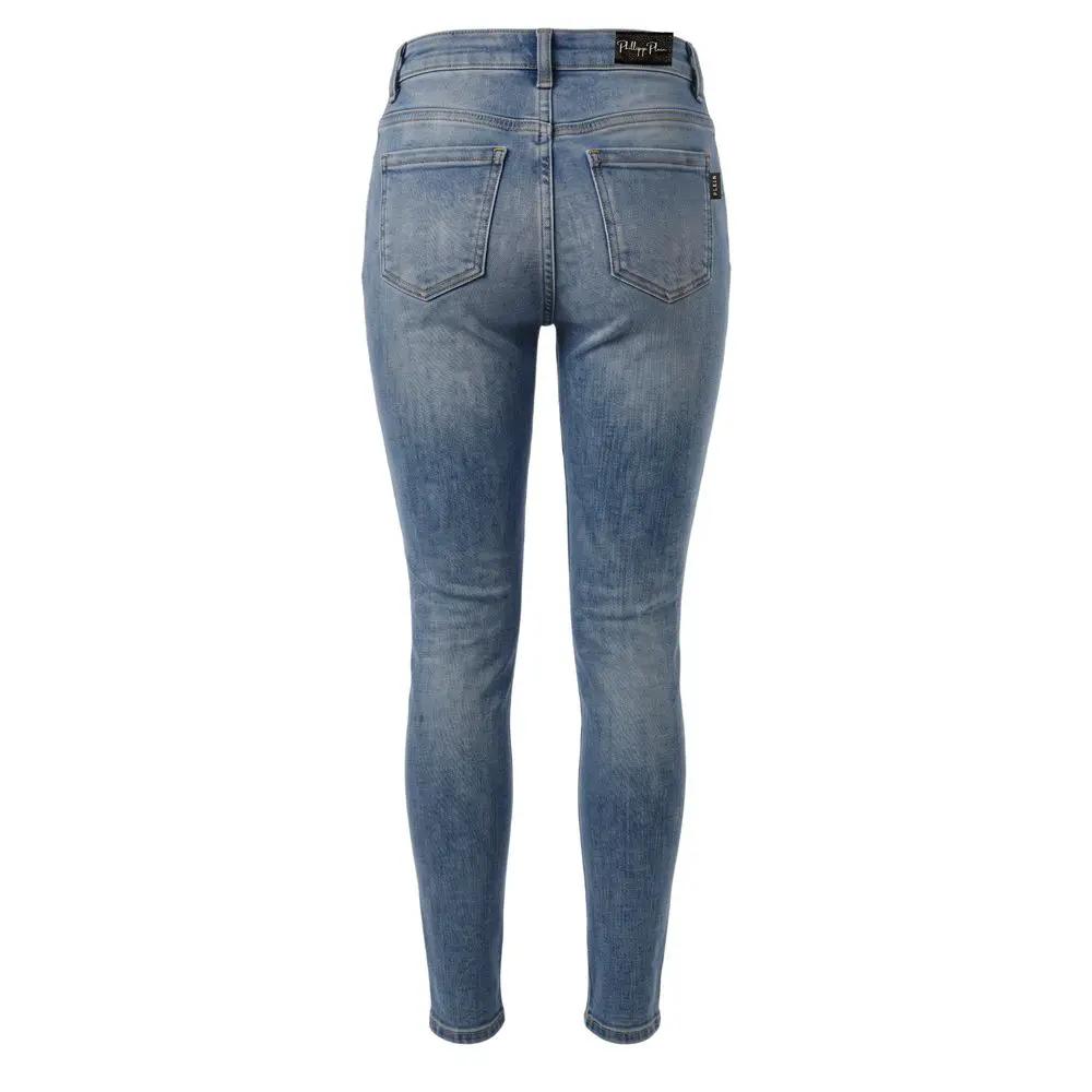 Jean en coton bleu femme Philipp Plein