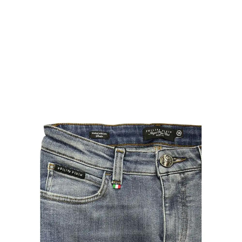 Jean en coton bleu femme Philipp Plein