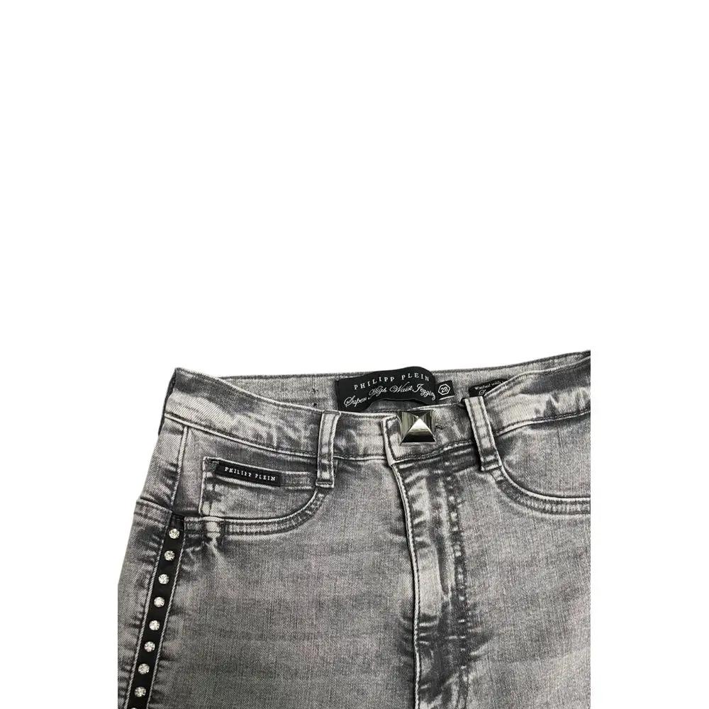 Philipp Plein - Pantalon gris en coton pour femme