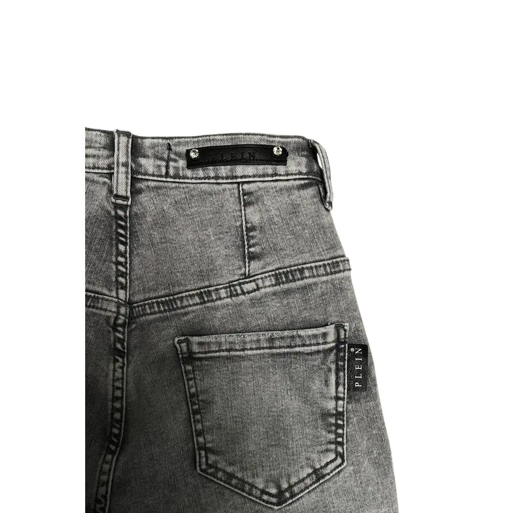 Philipp Plein - Pantalon gris en coton pour femme